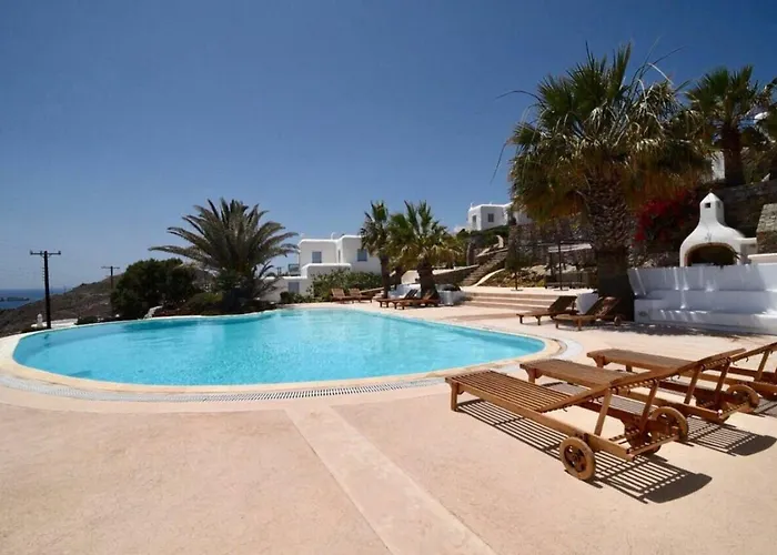 Вилла Mykonos Seaside 3br Aleomandra Gem Орнос